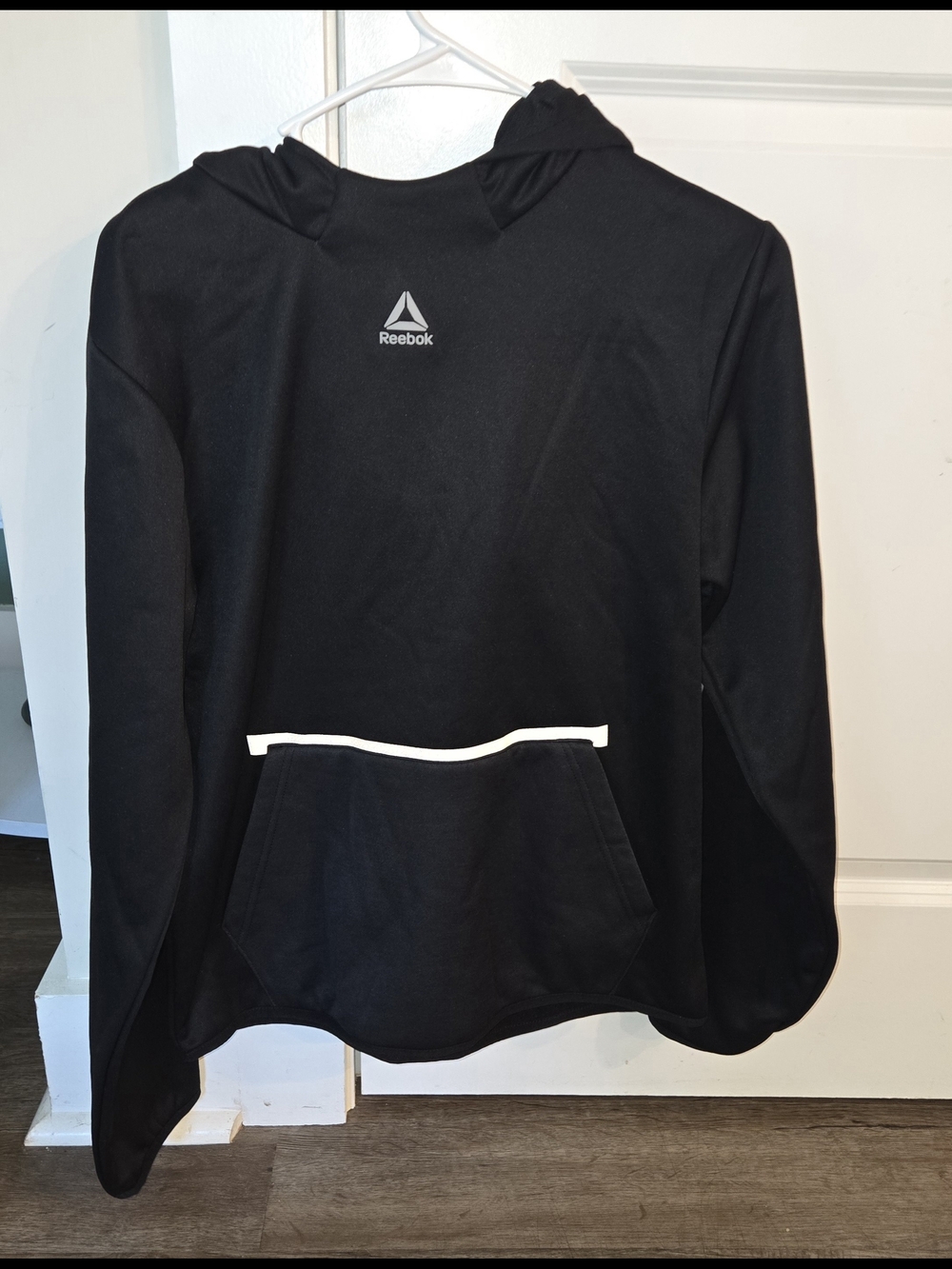 Reebok Black Hooded Sweatshirt with White Trim For Kids Sz 18